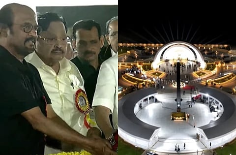 கருணாநிதி நினைவிடத்தில் நடிகர் ரஜினிகாந்த்