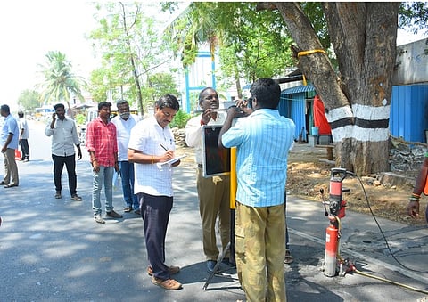 சாலை மேம்பாட்டுப் பணிகள் ஆய்வு
