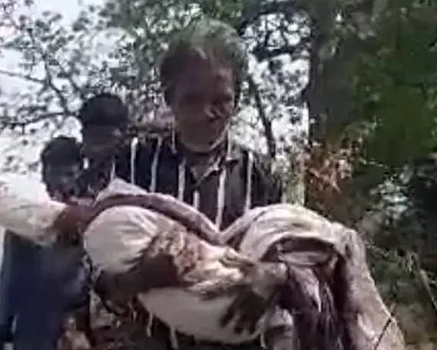 என்று மாறும் இந்த அவல நிலை? 8 கி.மீ. மகனின் உடலை சுமந்து சென்ற தந்தை!