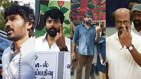 வாக்களித்த திரைப் பிரபலங்கள்!