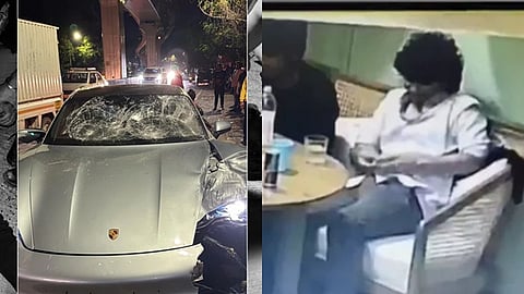 விபத்துக்குள்ளான கார் / மதுபான விடுதியின் சிறுவன்