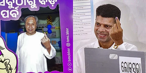 ஜனநாயக கடமையாற்றிய நவீன் பட்நாயக், வி.கே.பாண்டியன்