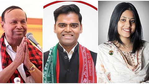 டி.ஆர்.பாலு, புஷ்பேந்திர சரோஜ், பிரியா சரோஜ்