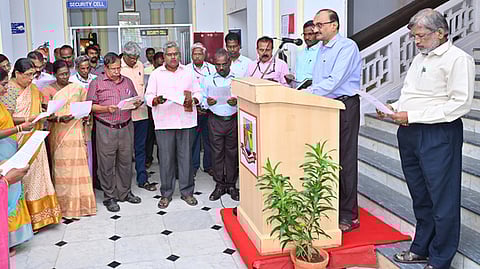 அண்ணாமலைப் பல்கலை.யில்
போதைப் பழக்கத்துக்கு எதிரான உறுதிமொழி