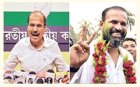 அதீா் ரஞ்சன் செளதரியை
தோற்கடித்த யூசுஃப் பதான்