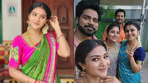 சரண்யா துராடி / பாண்டியன் ஸ்டோர்ஸ் -2 குழுவுடன்