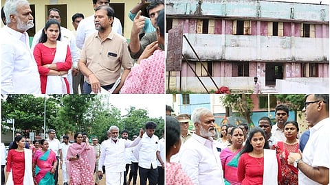 வடசென்னை வளா்ச்சி திட்டங்கள், அமைச்சா் பி.கே.சேகா்பாபு ஆய்வு