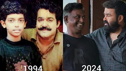 நடிகர்கள் பினு பப்பு, மோகன்லால்
