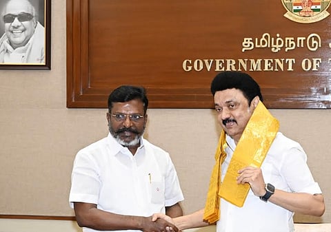 முதல்வர் ஸ்டாலினுடன் திருமாவளவன் சந்திப்பு!