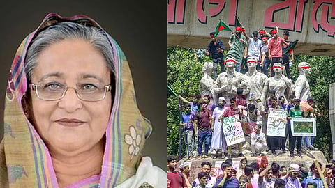 நாட்டைவிட்டு வெளியேறினாா் ஷேக் ஹசீனா