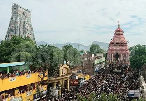 ஆண்டாள் கோயில் ஆடிப்பூர தேரோட்டம்.(கோப்புப் படம்)