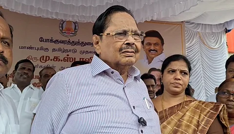 வேலூரில் அமைச்சர் துரைமுருகன்.