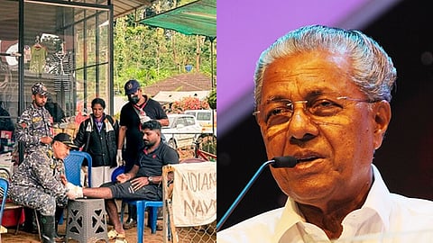 வயநாட்டில் நிலச்சரிவிலிருந்து மீட்கப்பட்டவா்களுக்கு மருத்துவ முகாமில் அளிக்கப்படும் சிகிச்சை.