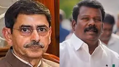 மிழக ஆளுநர் ஆர்.என். ரவி, தமிழக காங்கிரஸ் கமிட்டியின் தலைவர் கே. செல்வப்பெருந்தகை.
