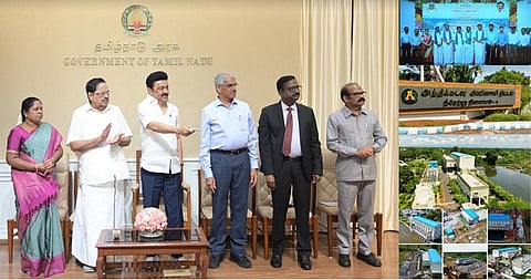 அத்திக்கடவு-அவிநாசி திட்டத்தை முதல்வர் மு.க.ஸ்டாலின் காட்சி மூலமாக சனிக்கிழமை தொடங்கி வைத்தார்.