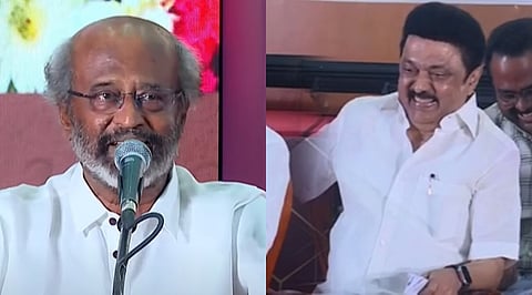 நடிகர் ரஜினிகாந்த், முதல்வர் மு. க. ஸ்டாலின்.