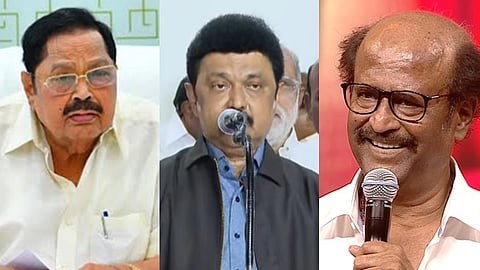 துரைமுருகன் / மு.க. ஸ்டாலின் / ரஜினிகாந்த்