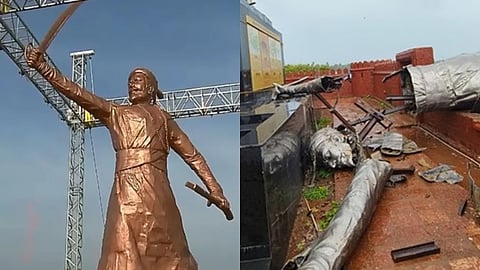 சத்ரபதி சிவாஜி சிலை: உடைவதற்கு முன்பு - உடைந்த பின்பு