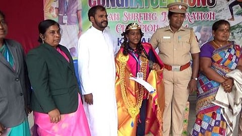 சா்ஃபிங் போட்டியில் மாமல்லபுரம் மாணவி சாதனை!