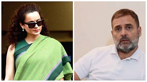 கங்கனா ரணாவத் மற்றும் ராகுல் காந்தி (கோப்புப் படம்)