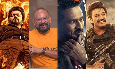 நடிகர் விஜய், இயக்குநர் வெங்கட் பிரபு, பிரபு தேவா, பிரசாந்த்.