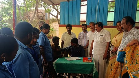 தூய்மைப் பணியாளா்களுக்கு மருத்துவ முகாம்