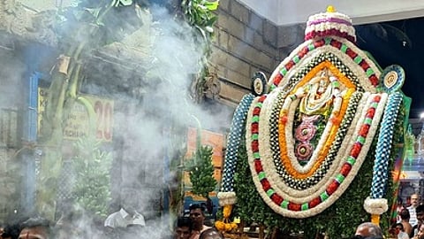 குமரி பகவதியம்மன் கோயில் நவராத்திரி விழா: வெள்ளிக் கலைமான் வாகனத்தில் அருள்பாலித்த அம்மன்