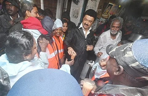 சென்னை வெள்ளத்தை செவ்வாய்க்கிழமை ஆய்வு செய்த முதல்வர் ஸ்டாலின்.