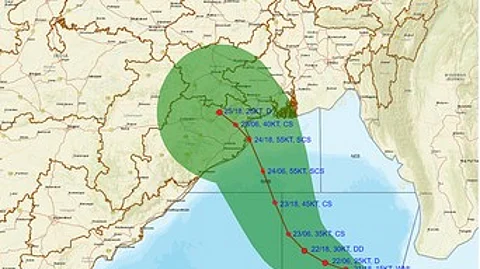 இந்திய வானிலை மையம் வெளியிட்ட வரைப்படம்