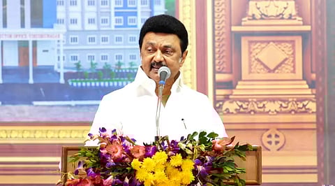 பட்டாம்புதூர் ஞாயிற்றுகிழமை நடைபெற்ற அரசு விழாவில் முதல்வர் ஸ்டாலின் உரையாற்றியபோது.