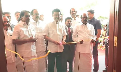 விருதுநகர் புதிய ஆட்சியர் அலுவலக கட்டடத்தை திறந்துவைக்கும் முதல்வர் ஸ்டாலின்.
