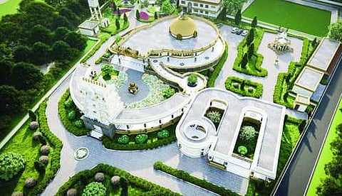 வேதாரண்யத்தை அடுத்த துளசியாப்பட்டினத்தில் அமையவுள்ள ஔவையாா் மணிமண்டபத்தின் மாதிரி.