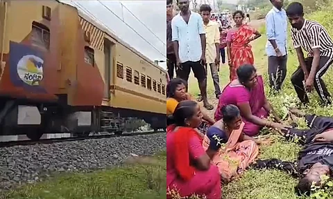 சேலம் - விருத்தாசலம் பாசஞ்சர் ரயில் மோதியதில் பலியான பள்ளி மாணவன் தினேஷ்.