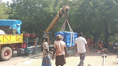 தீபத்திருவிழா: கிரிவலப் பாதையில் ஆக்கிரமிப்புகள் அகற்றும் பணி