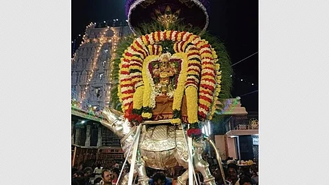 திருவண்ணாமலை அருணாசலேஸ்வரா் கோயிலில் புதன்கிழமை தீபத் திருவிழாவுக்கான கொடியேற்றத்துடன் கோலாகலமாக தொடங்கியது.