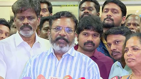 செய்தியாளர் சந்திப்பில் திருமாவளவன்