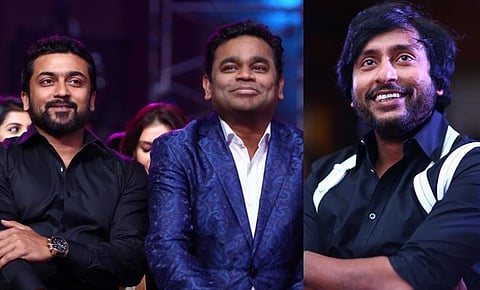 சூர்யா, ஏ. ஆர். ரஹ்மான், ஆர். ஜே. பாலாஜி