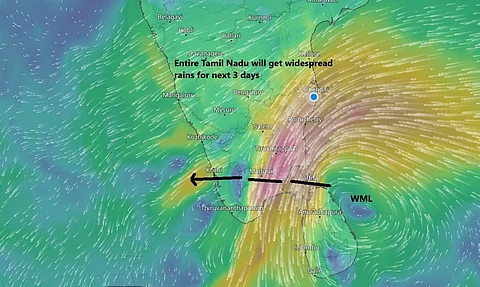 புயல் சின்னம் கடக்கும் பாதை