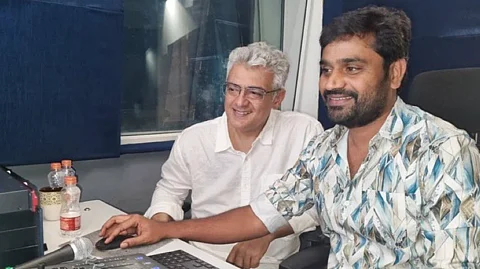 குட் பேட் அக்லி டப்பிங்கில் அஜித்!