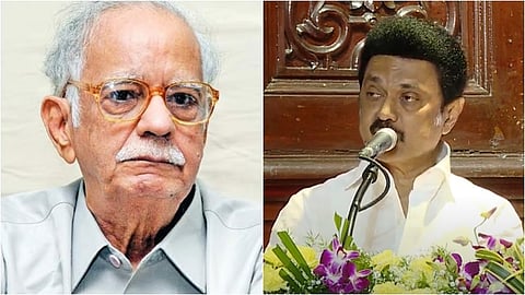 ஐராவதம் மகாதேவன், முதல்வர் மு.க. ஸ்டாலின்.