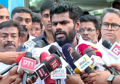 செய்தியாளர் சந்திப்பில் அண்ணாமலை (கோப்புப்படம்)