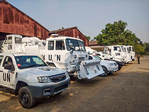 லெபனானில் ஐ.நா. சாா்பில் பணியாற்றும் இந்திய ராணுவத்தினருக்கு வழங்கப்படவுள்ள உள்நாட்டு தயாரிப்பு வாகனங்கள்.