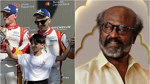 வெற்றிக் களிப்பில் மகனுடன் அஜித் குமார் / ரஜினிகாந்த்