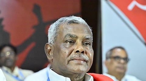 மாா்க்சிஸ்ட் கட்சியின் மாநிலச் செயலா் பெ.சண்முகம்