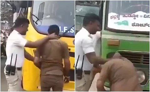 ஓட்டுநர்களுக்கு நூதன தண்டனை அளித்த போலீஸ்