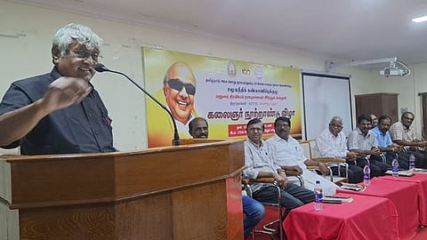 பேட்டையில் கலைஞா் நூற்றாண்டு விழா சொற்பொழிவு