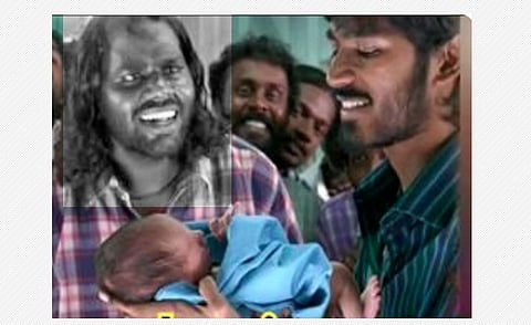 நடிகர் தனுஷுடன் ஜெயசீலன்.