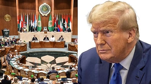 கெய்ரோவில் சனிக்கிழமை நடைபெற்ற அரபு நாடுகளின் ஆலோசனைக் கூட்டம்.