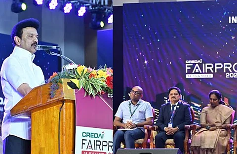 விழாவில் பேசும் முதல்வர் ஸ்டாலின்.