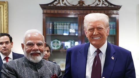 அமெரிக்க அதிபர் டிரம்ப்பை சந்தித்த மோடி.